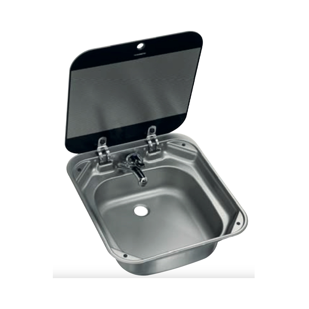 Edelstahl Waschbecken Dometic Sng 4244 420X440 mm mit Deckel Edelstahl Waschbecken Solandata