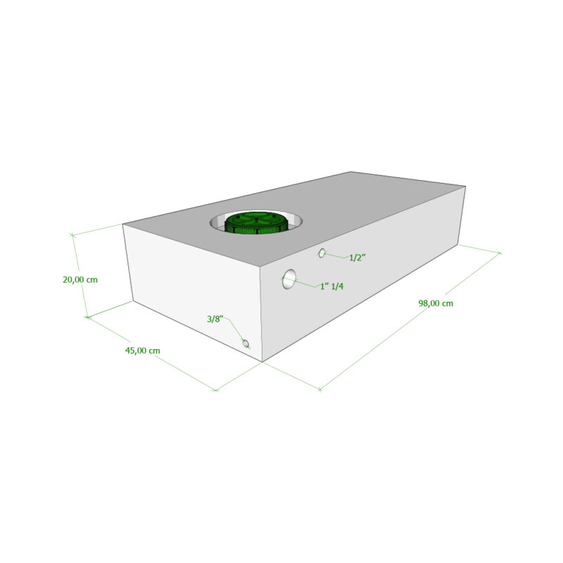 Wohnmobil-Tank 88 Lt – 98X45X20 Cm Wassertanks Solandata