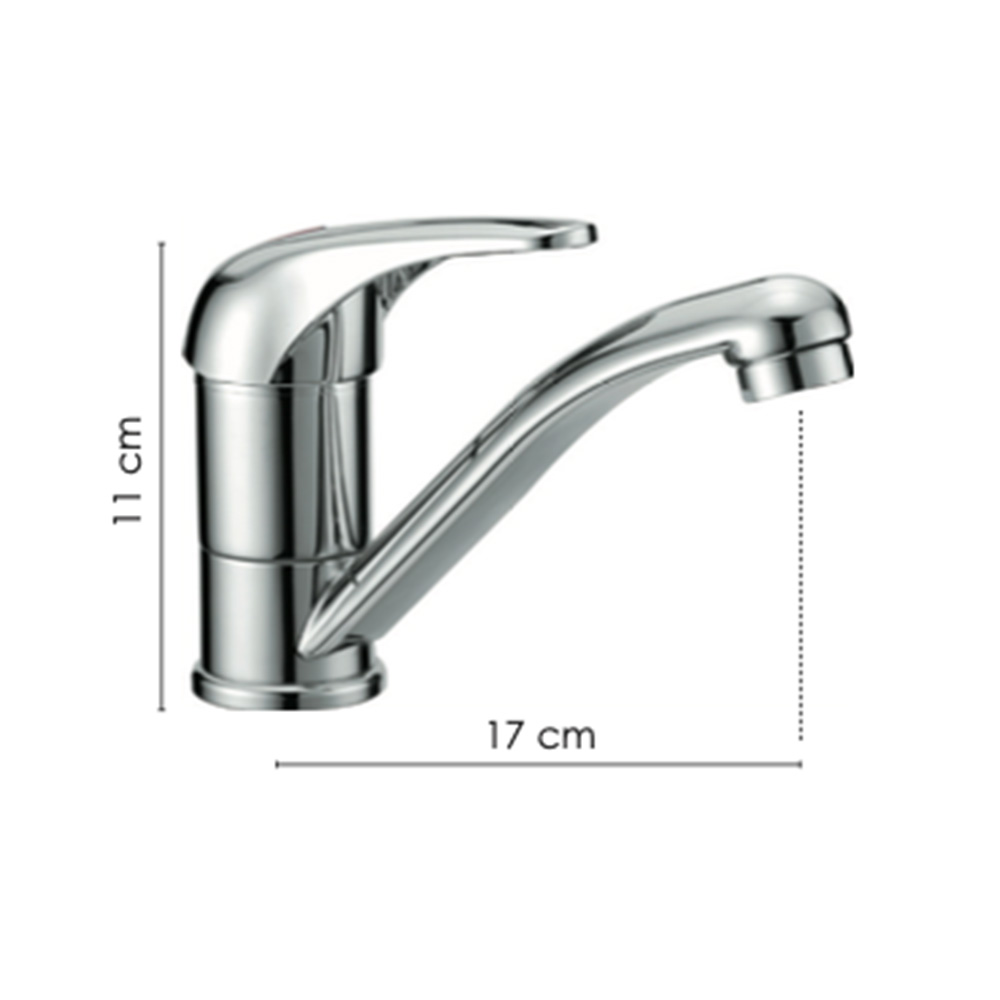 Mischbatterie Waschbecken Auslauf 170 mm drehbar Wasserhähne und Mischbatterien Solandata 2