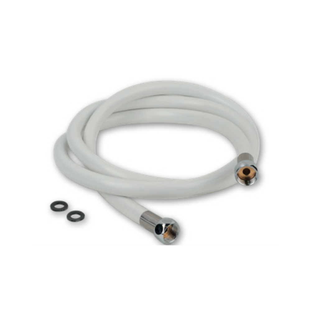 PVC-Schlauch 1,5 m Anschluss 3/8″ Weiß Dusche und Duschstützen Solandata