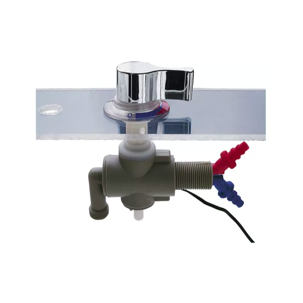 Mischbatterie Reich Mono-Mix mit Mikroschalter Weiß Wasserhähne und Mischbatterien Solandata
