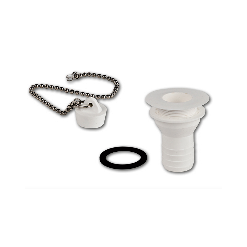 Abfluss Gerade D.25 mm. Mit Kettenstopfen – 10 Stück Abflüsse und Siphons Solandata
