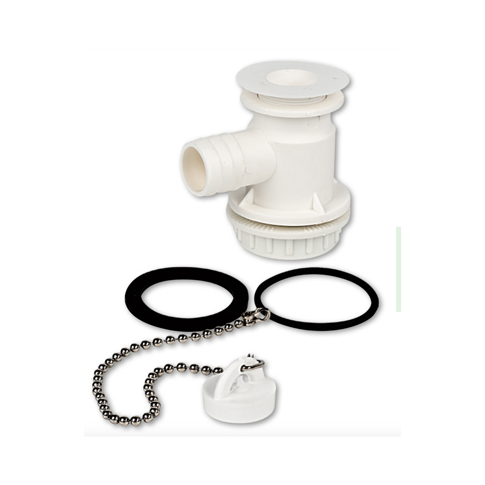 Abfluss mit Siphon D. 25 mm. Mit Wassertankdeckel und Kette – 4 Stück Abflüsse und Siphons Solandata