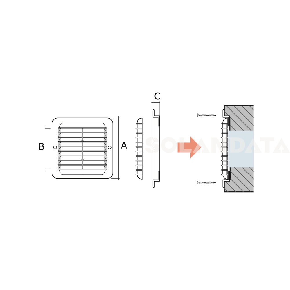 Dachlüfter zum Einbau mit Rahmen – 4 Stück Dachlüfter Solandata 2