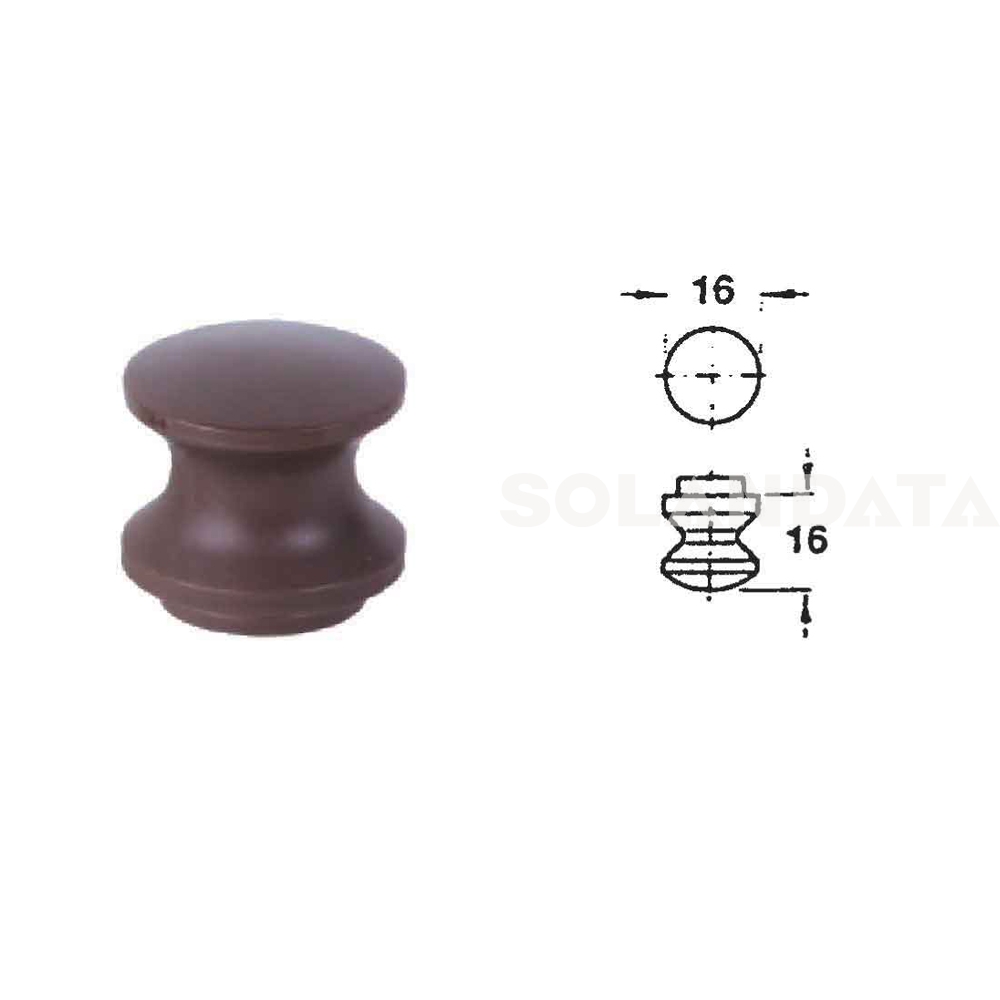 Mini-Knauf für Mini-Push-Lock Möbelbeschläge Solandata