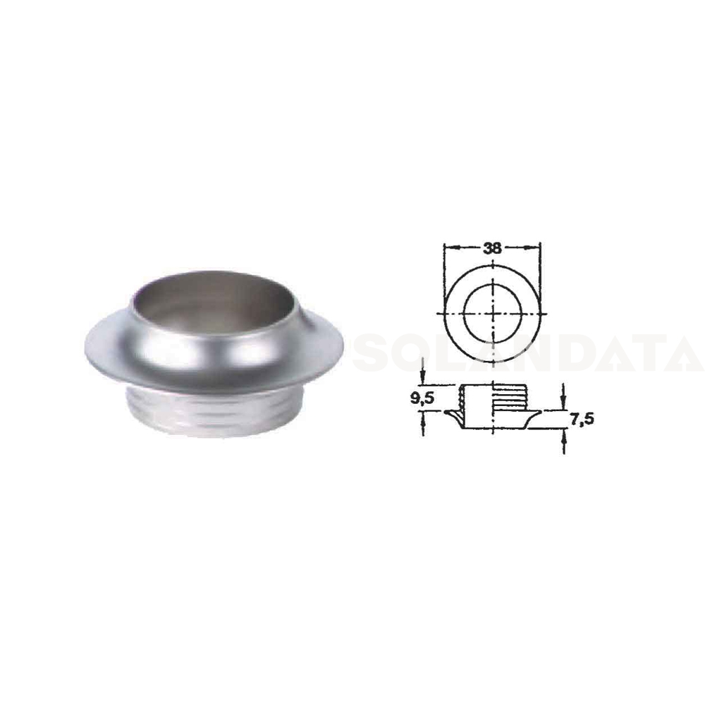 Rosette 13 mm für Push-Lock Türschloss Möbelbeschläge Solandata