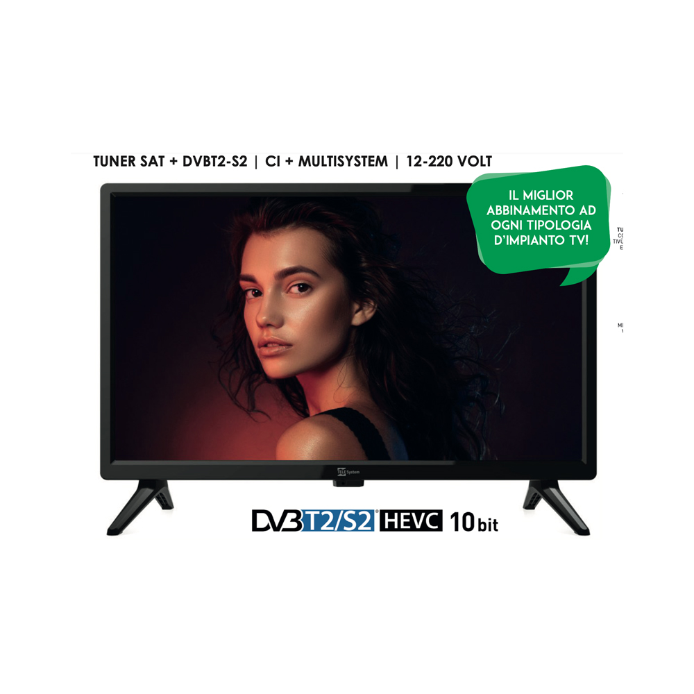 Tv Led Palco Hd 19″ Ls10 Tuner Sat Dvbs2 Ci + Dvbt2 12-220V Fernseher und Kamerasysteme Solandata