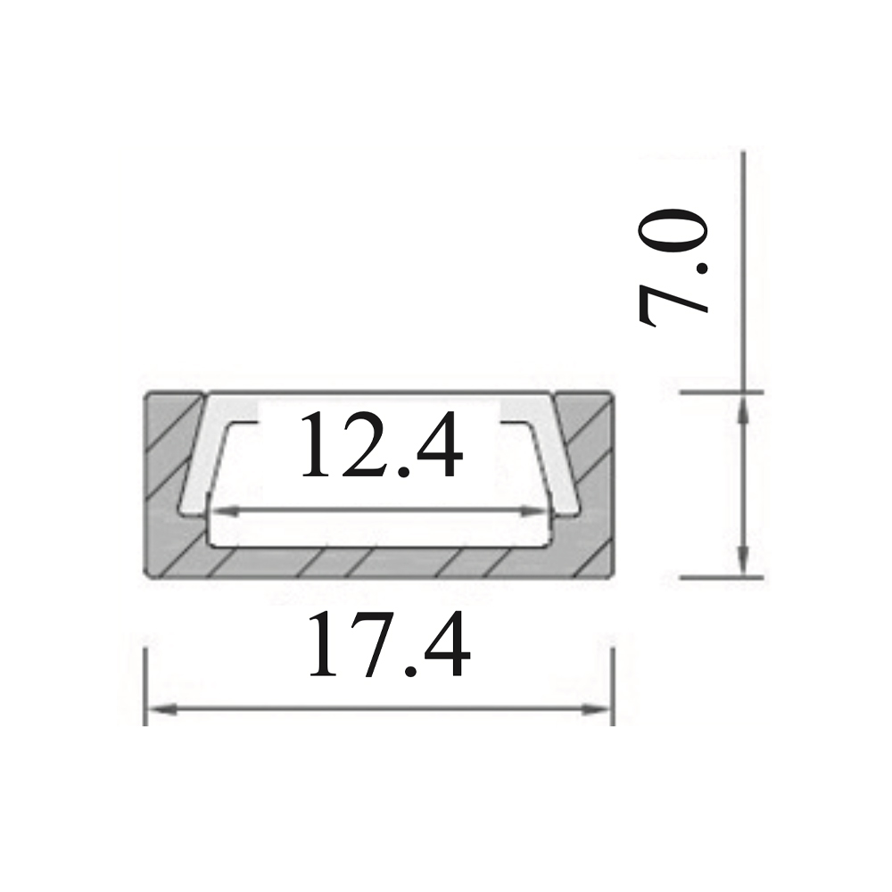 Aluminiumprofil mit matter Abdeckung 2 Meter für LED-Streifen Innenraumbeleuchtung Solandata 2