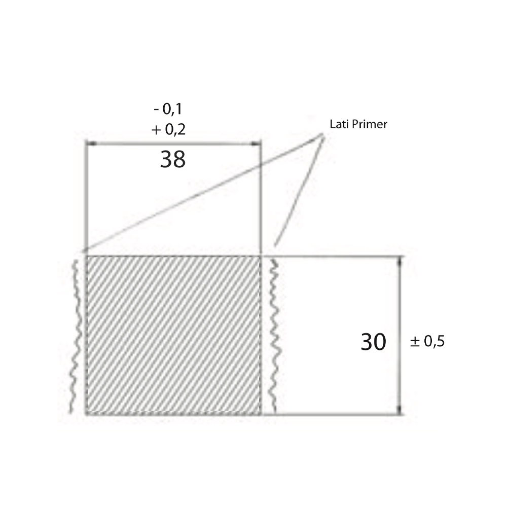 Strukturprofil aus grauem expandiertem PVC – 38×30 mm Möbelprofile Solandata 2