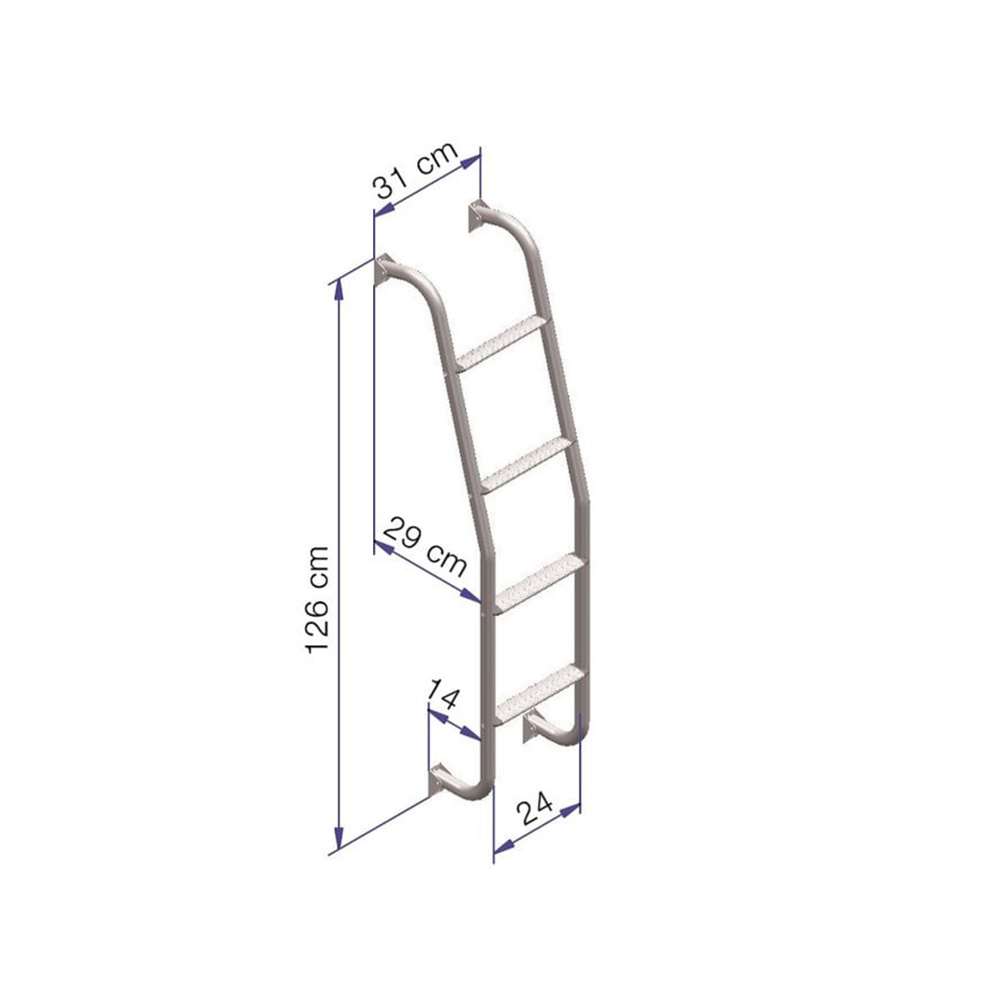 Thule Leiter 4 Stufen für Transporter/Vans Leitern Solandata