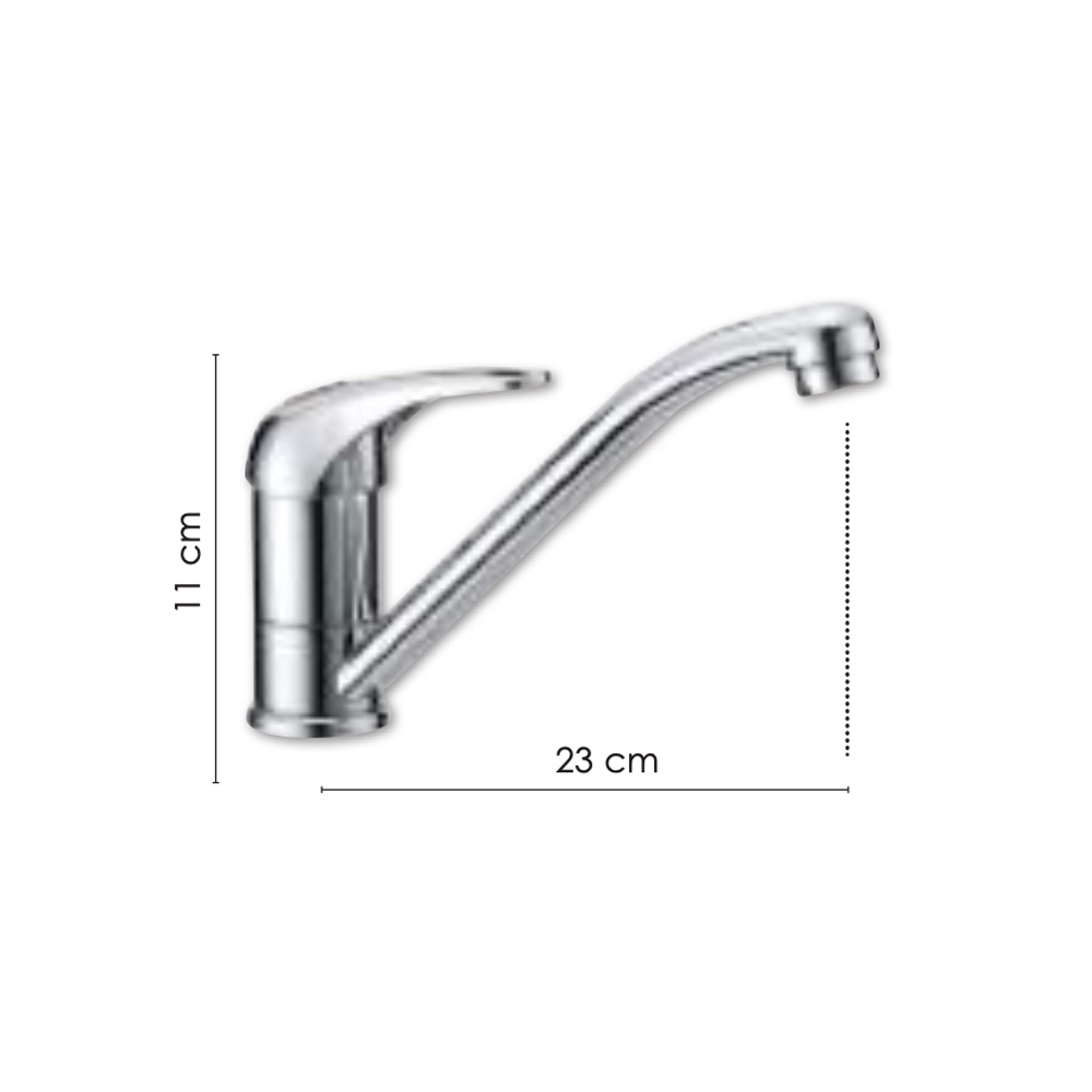 Mischbatterie Campingküchen Auslauf 230 mm schwenkbar Wasserhähne und Mischbatterien Solandata