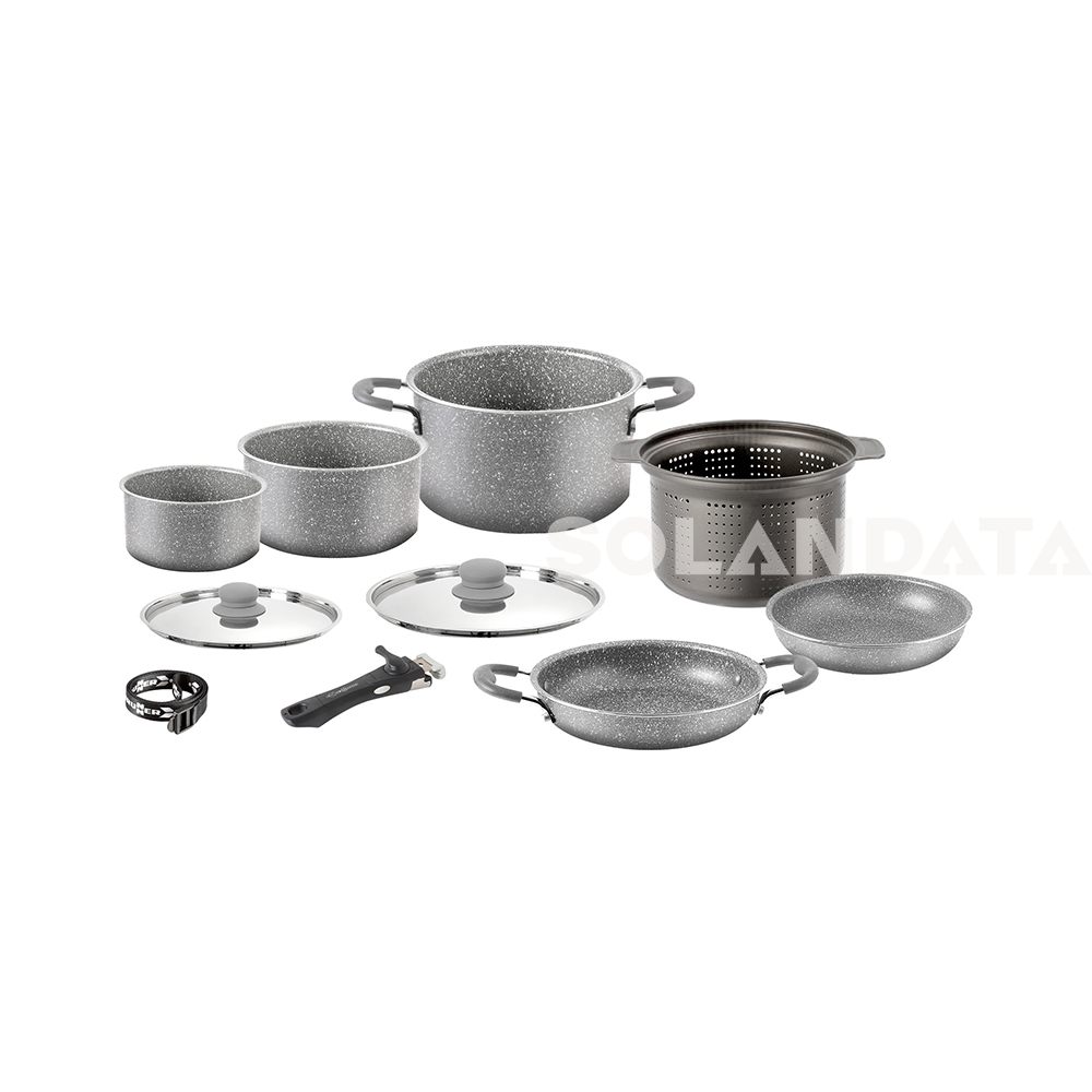 Topfset Gourmet Rock Ng 9+1 Ø 22 Cm Töpfe & Pfannen Solandata