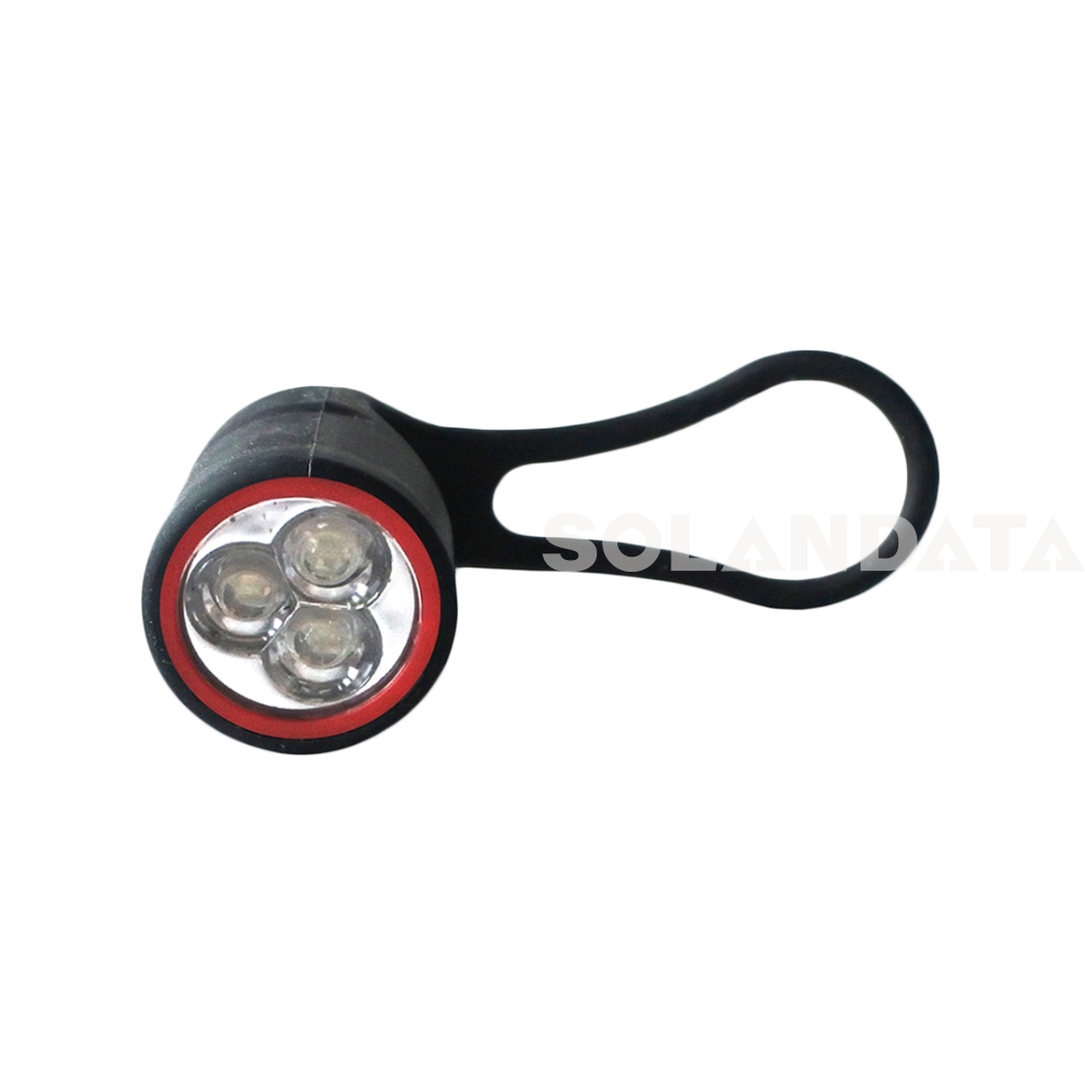 Rücklicht 3 LED mit Batterie Fahrrad Zubehör Solandata