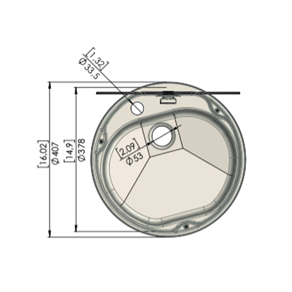 Vasca Rotonda Con Coperchio Can – Ø 407X150 Mm Vaschette Inox Solandata 2