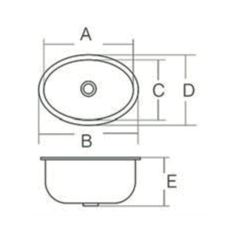 Lavello Ellittico Inox 390X265X125 Mm Vaschette Inox Solandata 2