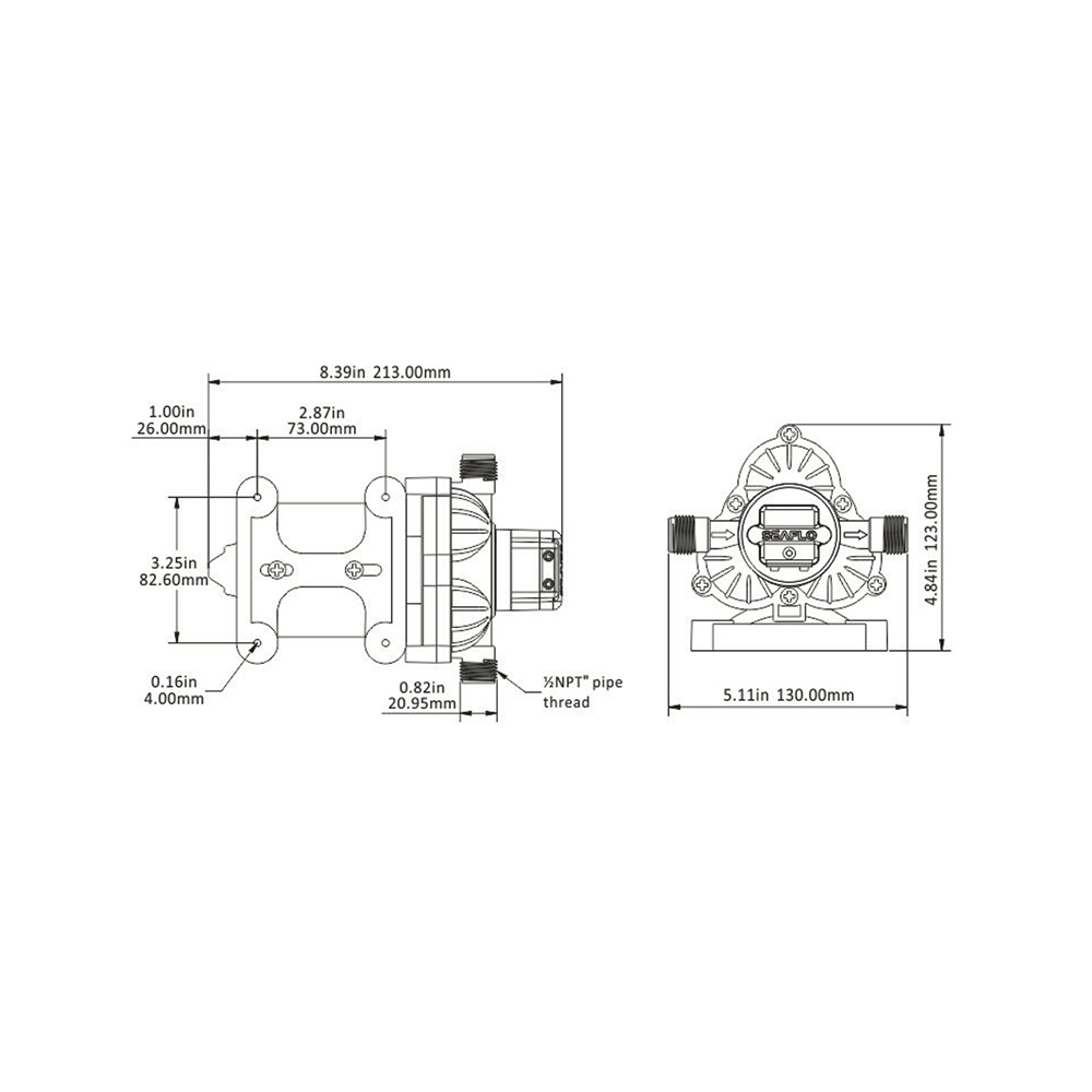 Pompa A Pressione Seaflo 12V 10.6 Lt 45 Psi Pompe Solandata 2