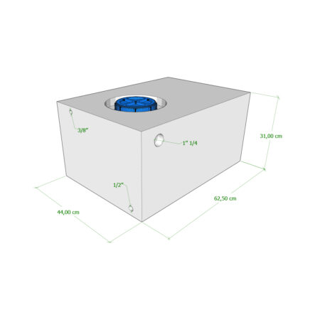 Serbatoio Camper 85 Lt bianco – 62,5X44X31 Cm Serbatoi Acqua Solandata