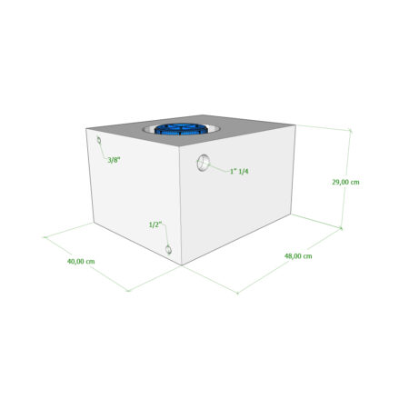 Serbatoio Camper 50 Lt bianco – 48X40X29 Cm Serbatoi Acqua Solandata