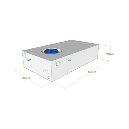 Serbatoio Camper 85 Lt bianco – 87,50X48X20 Cm Serbatoi Acqua Solandata 2