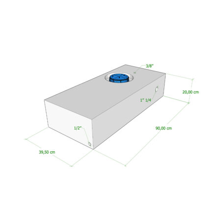 Serbatoio Camper 70 Lt bianco – 90X39,50X20 Cm Serbatoi Acqua Solandata