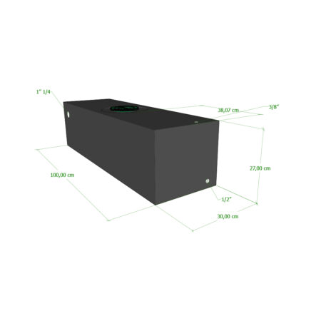 Serbatoio Camper 80 Lt nero – 100X30X27 Cm Serbatoi Acqua Solandata