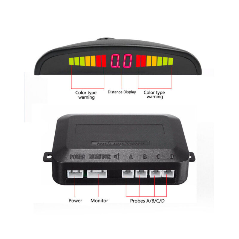 Kit 4 Sensori Silver Parcheggio Con Display Tv E Sistemi Retrovisivi Solandata 3