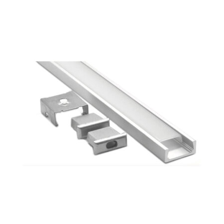 Profilo In Alluminio Con Copertura Opaca 2 Metri Per Strisce Led Illuminazione Solandata