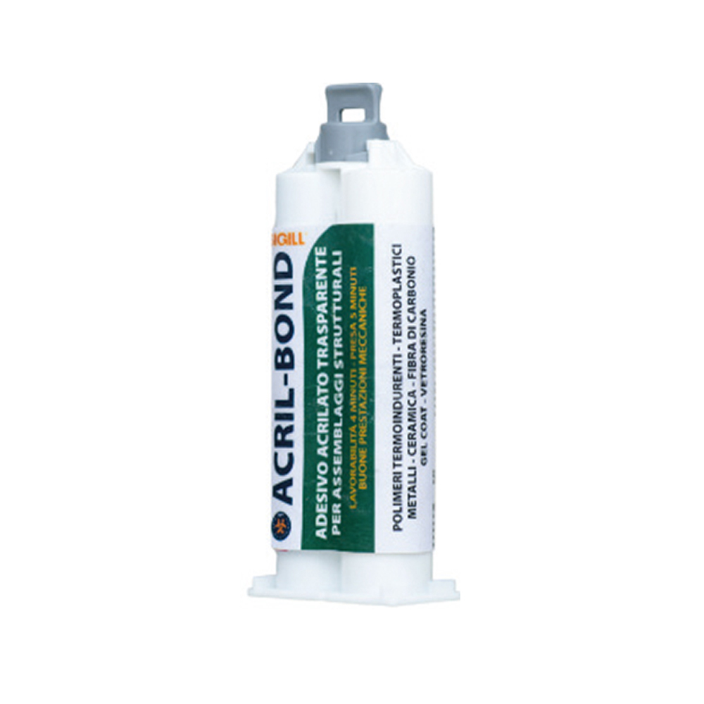Acril-Bond Adesivo Acrilato Bicomponente Trasparente – Cartuccia 50Ml Sigillanti Solandata