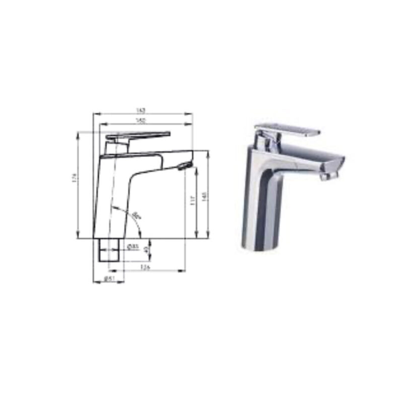 Miscelatore Bagno Vector “E5” Con Micro Interruttore Cromo Rubinetti E Miscelatori Solandata