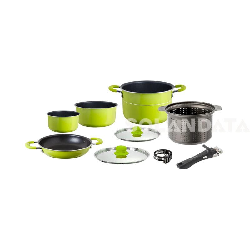 Set Di Pentole Juniper 8+1 Ø 22 Cm Pentole Solandata