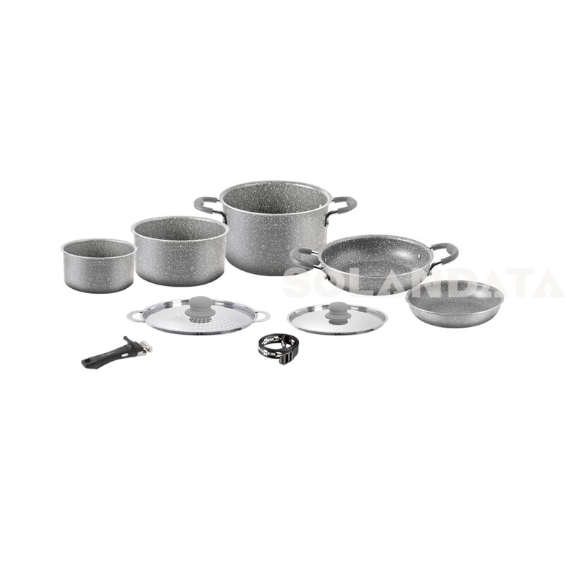 Set Di Pentole Gourmet Rock Ng 8+1 Ø 20 Cm Pentole Solandata