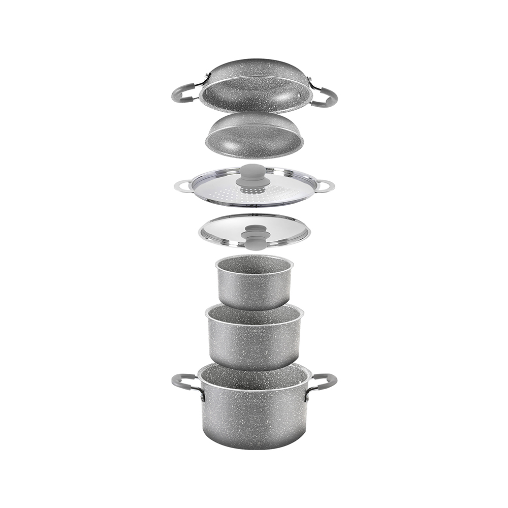 Set Di Pentole Gourmet Rock Ng 8+1 Ø 20 Cm Pentole Solandata 2