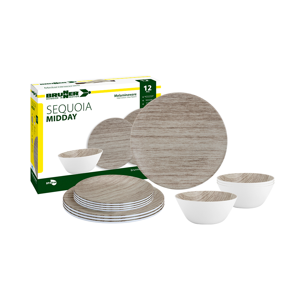 Set Di Stoviglie Midday Sequoia – 12 pezzi Stoviglie Outdoor Solandata