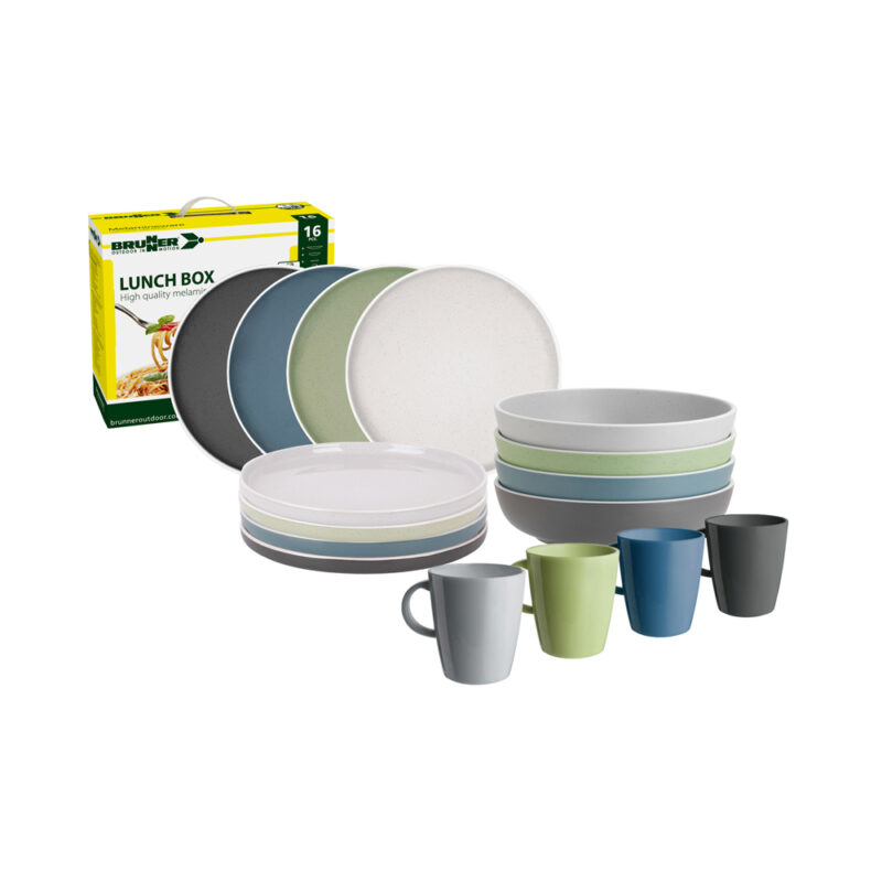 Set Di Stoviglie Lunch Box Dolomit – 16 Pcs Stoviglie Outdoor Solandata