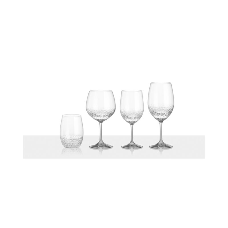 Set 2 Bicchieri Waterglass Hammered Tritan Bicchieri Solandata